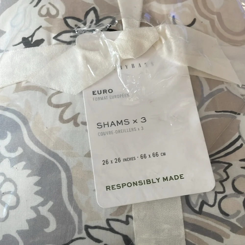 3 / Pottery Barn Celeste Percale Euro Sham
